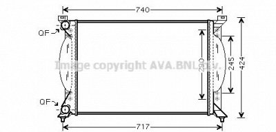 AVA QUALITY COOLING ai2201 -  Радиатор, охлаждение двигателя